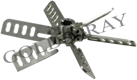 Folding 6 perfored blades stainless steel propeller  - GoldSpray