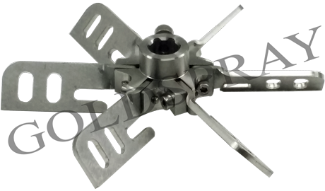 Folding 6 perfored blades stainless steel propeller  - GoldSpray