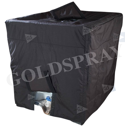 Insulated IBC 1000 Liters jacket with openings - GoldSpray