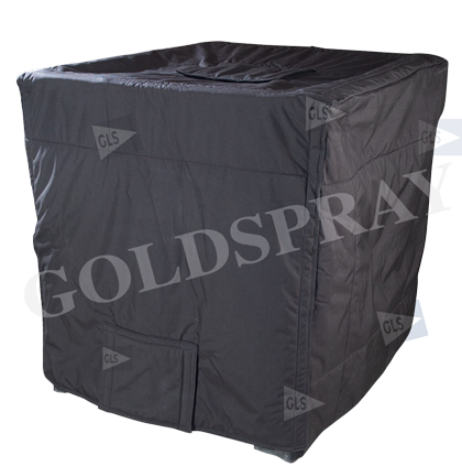 Insulated IBC 1000 Liters jacket fully closed - GoldSpray
