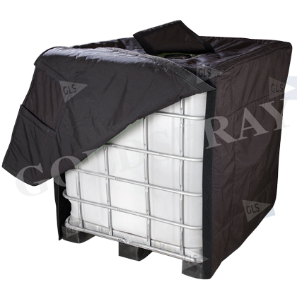 Insulated IBC 1000 Liters jacket with a side open - GoldSpray