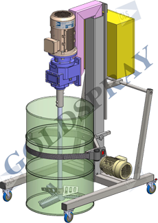 Agitador industrial Eléctrico telescopico miel batida, helimel - GoldSpray