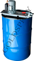 Industrial 200 liter open barrel industrial stirrer - Electric Agitator - GoldSpray