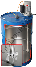 Industrial 200 liter barrel industrial stirrer - Electric Agitator - GoldSpray