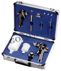 Briefcase Airbrush manual spray gun kit 887 350 GLS - GoldSpray